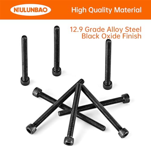 M6 x 60mm 65mm 70mm 75mm 80mm Hex Socket Head Cap Screws Bolts 12.9 Grade Alloy Steel, Black Oxide Finish, Metric Allen Hex Drive, Machine Fully Threaded, Assortment Kit 20PCS - size: M6 x 60/65/70/75/80mm (20PCS)