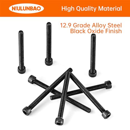 M6 x 60mm 65mm 70mm 75mm 80mm Hex Socket Head Cap Screws Bolts 12.9 Grade Alloy Steel, Black Oxide Finish, Metric Allen Hex Drive, Machine Fully Threaded, Assortment Kit 20PCS - size: M6 x 60/65/70/75/80mm (20PCS)