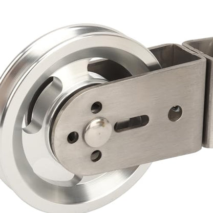 Cable Pulley Wheel, Aluminum Pulley System Attachment & Weight Pulley Wheel, Double Pulley for Triceps, Back Muscles, Home Gym, Cable Machine