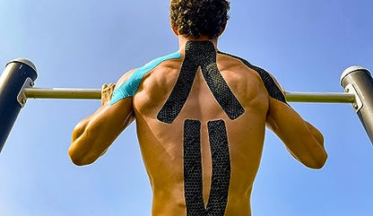 FlexU Kinesiology Tape Bulk Pack pre-Cut or Continuous - color: Blue pre-cut