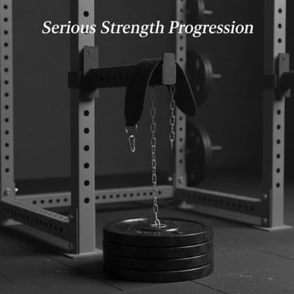 Weightlifting Belt with Iron Chain for Weighted Pull-Ups, Dips, and Calisthenics Strength Training