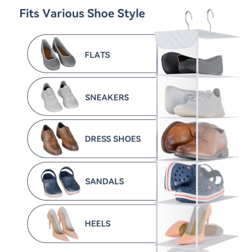 Whitmor 10 Section Hanging Shoe Shelf