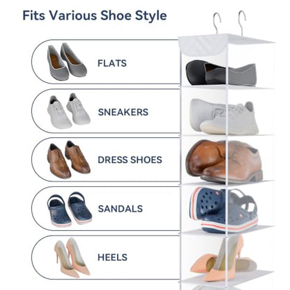Whitmor 10 Section Hanging Shoe Shelf