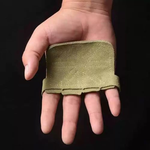 A Pair of Square Cowhide Four-Finger Glove Protectors for Fitness - Non-Slip, Wear-Resistant, Unisex, Prevents Calluses
