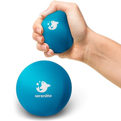 Serenilite Stress Balls for Adults, Squeeze Ball for Hand Therapy, Stress Ball, Hand Exercisers for Therapy & Grip Strengthening, Physical Therapy Balls, Hand Grip Strengthener. - color: Blue Skies