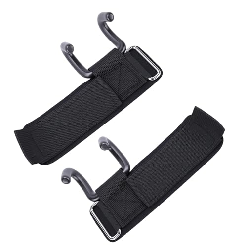 Weight Lifting Hook, 330lbs Load Bearing Wrist Straps with Rubber Dipped Metal Hooks for Deadlift, Pull Up, Rowing, Snatch - Adjustable Hand Grip Support