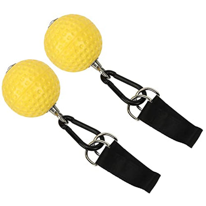 Pull Up Ball Grip with Straps, Multi Functional Climbing Ball Handles for Strength Training, Non - Slip PU Fitness Grips with Stainless Steel Hooks, for Indoor Outdoor