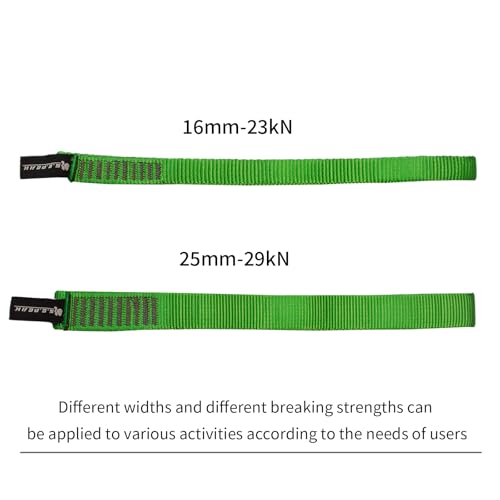 SEPEAK 25mm Nylon Tubular Webbing 1-Inch, 29kN/6520lbs, UIAA Certified Webbing Straps - color: Green, size: 30cm / 12inch | Pack of 1