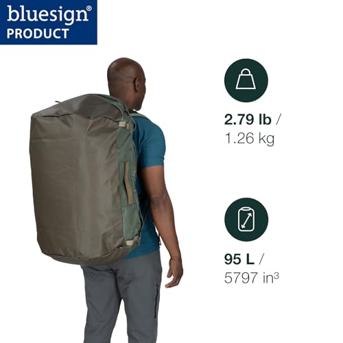 Osprey Transporter Lightweight Travel Duffel Bag - Extra Large Water Resistant Durable Gear Bag for Men and Women - color: Blue Flame/Nocturnal Blue, style: 95l