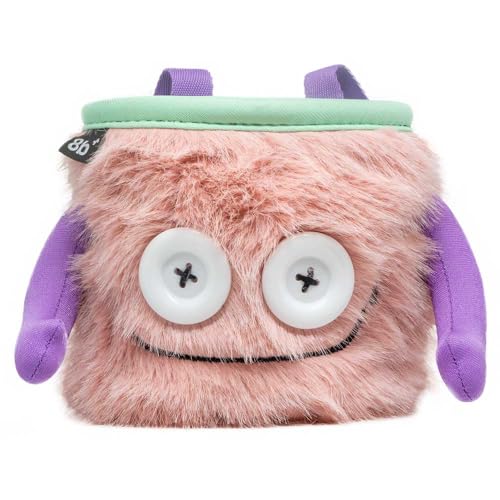 8BPLUS Chalk Bag for Rock Climbing and Bouldering, Chalk Pouch incl Belt & Biner – Cute Funny Character Design, Wide Opening, Gear with Personality, Gift for Climbers - style: JULES