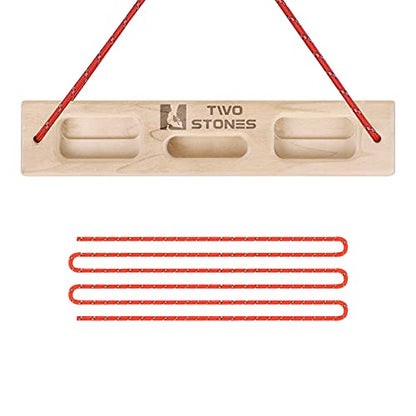Two Stones Portable Fingerboard as Rock Climbing Training Boards with Edges and Pockets, Portable Climbing Hangboard as Rock Climbing Finger Strengthener Training Indoor and Outdoor