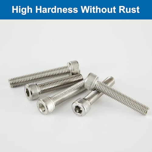 M5 x 40mm 45mm 50mm 55mm 60mm Socket Head Cap Screws Bolts, Stainless Steel 304, Metric Allen Hex Drive, Bright Finish, Fully Threaded, Assortment Kit 25PCS - size: Socket M5x40-60 mm
