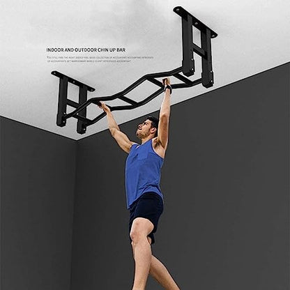 Beam Climbing Frame, Pull-up Bars Wall-Mounted Chin Up Bar, Home Gym Workout Strength Training Equipment, Load 300kg