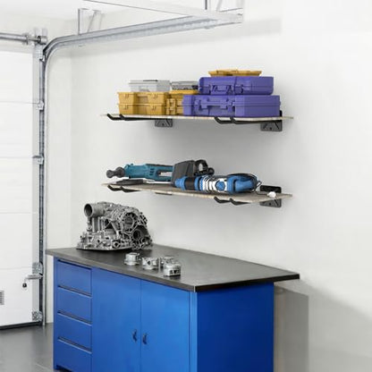Ultrawall Garage Storage Hooks, Heavy Duty Steel Tool Organizer, 12.4 Inch Wall Mount Hangers Racks for Car Tires, Ladders, Chairs, Ropes and Garden Tools, 2 Pack - size: 2 Pack