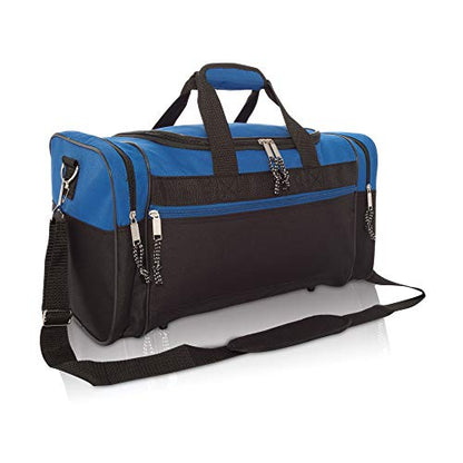 DALIX 17" Blank Duffle Bag Duffel Bag Travel Size Sports Durable Gym Bag - color: Royal Blue