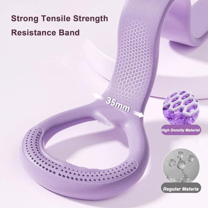 Figure 8 Resistance Band Elastic Bands with Handles for Stretching Working Out Arm Back Shoulder Chest Exercise Rope Bands Fitness Equipment for Yoga, Pilates, Physical Therapy - color: Purple