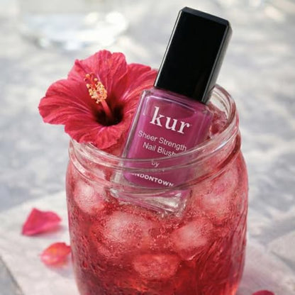 LONDONTOWN Sheer Strength Nail Blush - 2-in-1 Tinted Nail Hardener Strengthening Treatment With Jelly Finish - color: Hibiscus