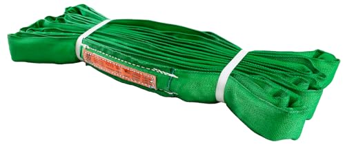 Power Lift PL2x12' Green Polyester Round Sling (5,300 lb. Vertical Capacity)| Various Sizes in Listing | Kennedy Wire Rope & Sling Co. | Proudly Manufactured in The USA - color: Green (PL2) - Vertical Capacity: 5,300 lbs., size: PL2x12'