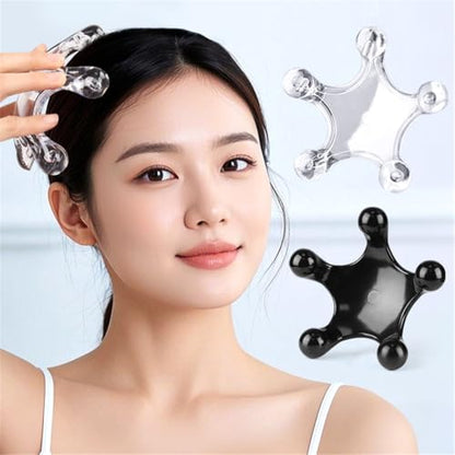 Trigger Point Massage Tools, 2 PCS 5 Legged Manual Full Body Massagers, Deep Muscle Tissue Massager, Handheld Palm Pressure Point Massage Tool, for Neck Shoulder Back Muscle Pain Relief (Black) - color: Black