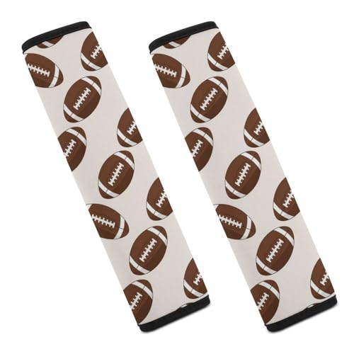 Universal Soft and Comfortable Seat Belt Cover for Child, Most Cars, 2 Piece Footballs Shoulder Protector Comfortable Driving - color: Pattern 1171