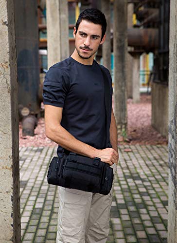 Utility 3P Military Tactical Duffle Waist Bags MOLLE Assault Shoulder Backpack Multifunction EDC Pouches Heavy Duty Fanny Packs (Black) - color: Black