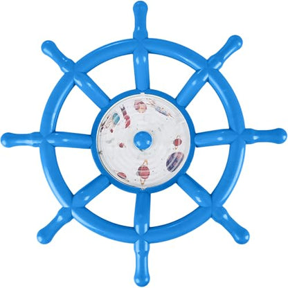 Kids Playground Accessories Outdoor Plastic Steering Wheel Playset Pirate Ship Wheel for Playhouse Garden Backyard Tree House - color: Blue Set 1