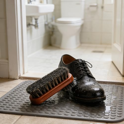 Premium Horsehair Shoe Brush Set - Leather Care Tool Kit for Bags, Boots & Shoes Shine, Polish and Buffing
