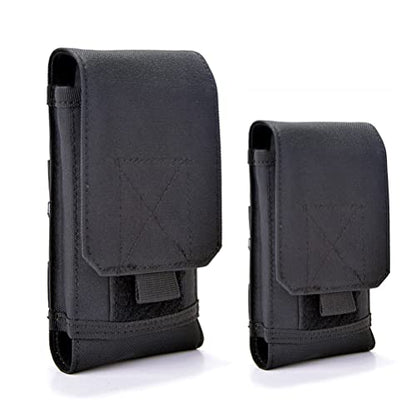 Universal Tactical MOLLE Holster Army Mobile Phone Belt Pouch EDC Security Pack Carry Accessory Kit Waist Bag Case Compatible iPhone 13 14 15 Pro XS Max XR 7 8 Plus for Samsung Galaxy S10 S9 S8 Plus - color: #A (Big)