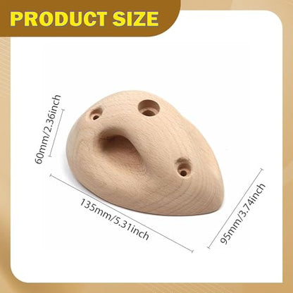 2 Pieces Wooden Rock Climbing Holds Climbing Wall Grips Training Board Blocks for Home