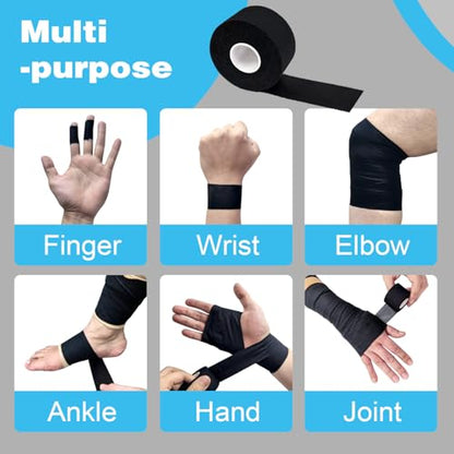 Athletic Tape Athletic & Medical Trainers & First Aid Tape for Injuries Wrist Ankle Finger Tape Easy to Tear & No Sticky Residue (White) (BK1.5in*10yd*2rolls) - size: BK1.5in*10yd*2rolls