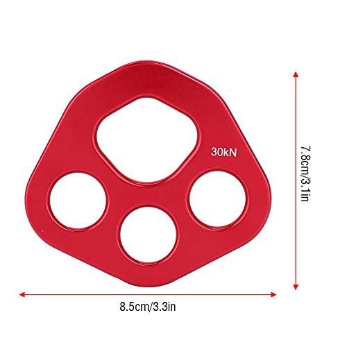 Rigging Plate Aluminum Anchor Multiplier Plate, Finger Force Rigging Plate Force Divider Bear Climbing Descender Gear Multi Anchor Point Connector Gear