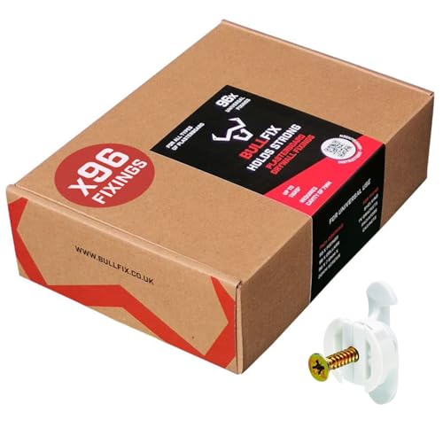 Bullfix Drywall Anchors and Screws Kit - Holds 255lbs - 96 Pack | Heavy Duty Drywall Anchors for Shallow Hollow Cavity, Dry Wall Screws, Dry Wall Kit - size: 96 Pack