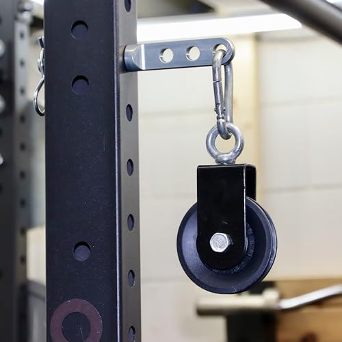 F&F STEEL Adjustable Fitness Rack Pulley Pin - Fits 2" & 3" Racks with 5/8" or 1" Hole Size - Heavy-Duty, Gym Equipment for Home Workouts, Strength Training, and Muscle Building - Compact Design