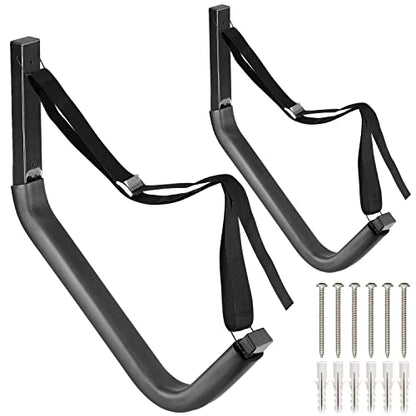 Kayak Storage Racks, Canoes Garage Storage Hooks, Wall Mount Surfboard Hangers and Stand-Up Paddle Board Holder - size: 19.5In-2 Pack