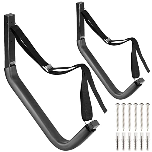 Kayak Storage Racks, Canoes Garage Storage Hooks, Wall Mount Surfboard Hangers and Stand-Up Paddle Board Holder - size: 19.5In-2 Pack