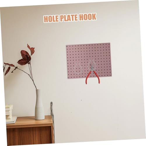 GLEAVI 10pcs Metal Pegboard Hooks Set Silver Iron Hanging Board Organizer for Craft Room Garage Sturdy Cup Holder Rings for Tools and Accessories Storage