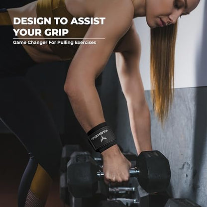 Weight Lifting Hooks, Padded Weight Lifting Straps Wrist Straps for Men and Women, Premium Deadlift Straps for Weightlifting and Powerlifting, Weight Lifting Gloves for Pull Ups - color: Blue