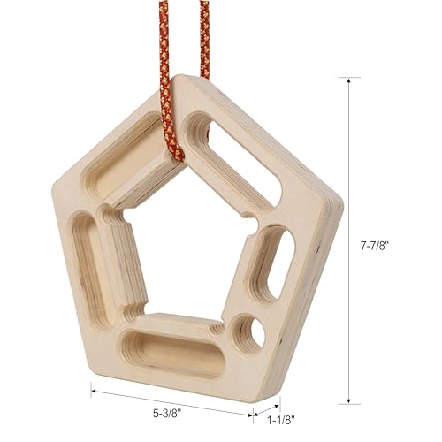 SwingIt Portable Hangboard Rock Climbing, Pull Up Rings as Portable Rock Climbing Training Board with Pockets and Edges for Rock Climbers