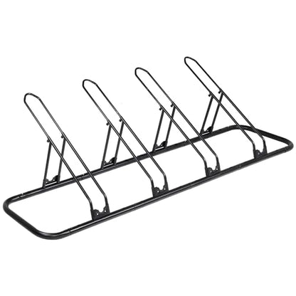 CyclingDeal Bicycle Floor Parking Rack Stand - for Mountain MTB Road Bike - Indoor Home Garage Storage - Adjustable 4 Bikes - size: 4 Bikes, style: Adjustable