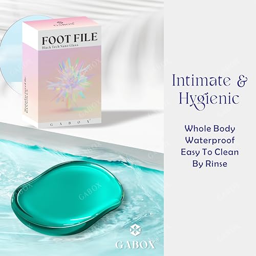 GABOX Nano Glass Pro Foot File, Feet Callus Remover, Dead Skin Exfoliator | Heel & Foot Scrubber, Pedicure SPA Tool for Women & Men, Removedor de Callos en Los Pies, Crystal Green - style: Crystal Green