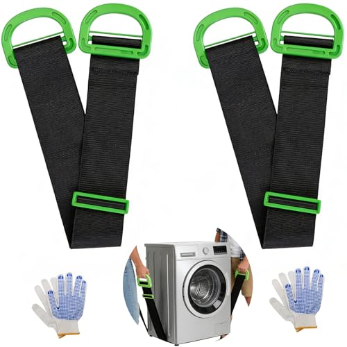 Moving Straps,Lifting Straps 1 Person Adjustable Moving Strap for Easily Moving Furniture,Appliances,Mattresses,Heavy Objects up to 600lbs - color: Green