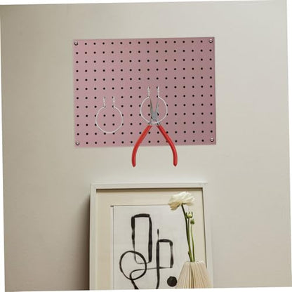 VALICLUD 10pcs Ring Style Pegboard Hooks Garage Craft Storage Hardware Accessories Heavy Duty Tool Hangers for Hanging Board
