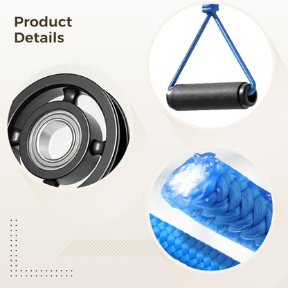 Shoulder Pulley for Physical Therapy, Over the Door Pulley with Metal Frame for Shoulder Rehab, Long Rope with Comfortable Handles for Shoulder Pain Reduction and Mobility Improvement