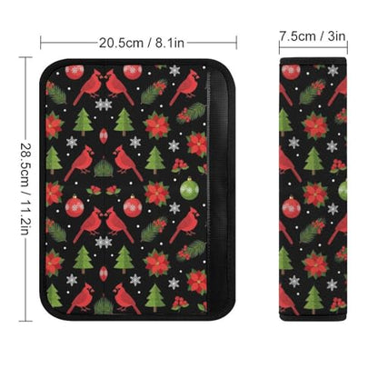 1 Pair Christmas Red Winter Birds Seat Belt Shoulder Pad Soft Padded Seat Belt Cushion for Adult Use, Stroller Pushchair High Chair, Pressure Relief - color: Pattern 18