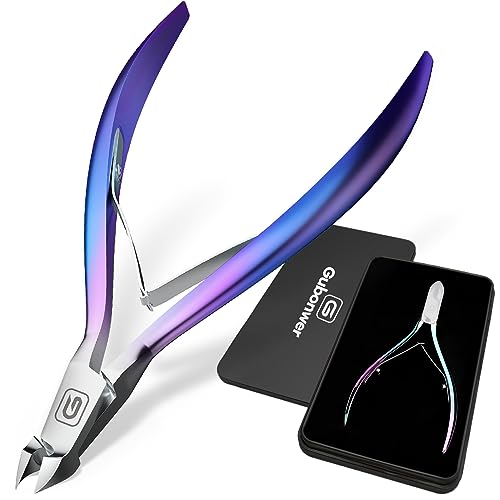 Cuticle Trimmer 3/4 Jaw Extremely Sharp Cuticle Nippers Scissors Stainless Steel Clippers Cutter Remover Pedicure Manicure Nail Tool, cuticle pusher, nail cuticle trimmer professional cuticle cutter - color: Cuticle Nippers/Colorful-b
