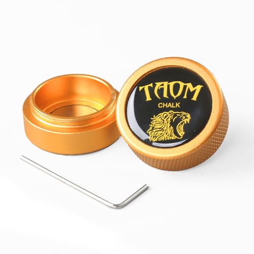 Banly Round Shaped Pool Chalk Holder, Portable Pool Chalk Cubes, Magnetic Mini Chalk Holder Pool Billiards, Pool Cue Chalk Case Container Box for Billiard Cue Tip Tool Pool Table Snooker Accessories - color: 1-Yellow Holder