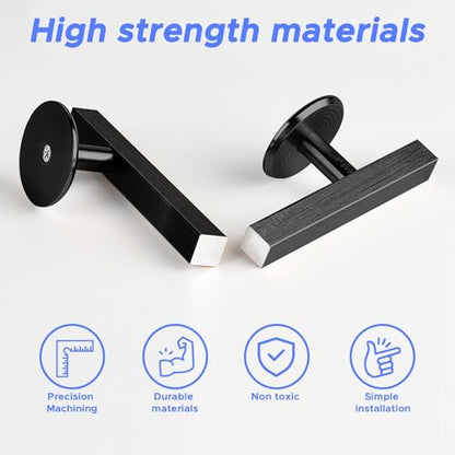 10" Fingerboard Rail-Heavy-Duty Aluminum Alloy Fingerboard Obstacle with Stabilizing Discs & Non-Slip Base, DIY Mini Skatepark Accessory for Fingerboard Players, Custom Cityscape Builders Black