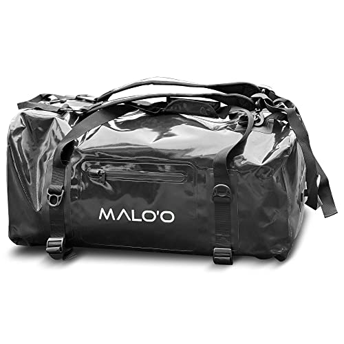 Malo’o Airtight Waterproof Adventure Duffle, Heavy Duty Submersible Dry Bag Duffel with Watertight Zipper and DryCore Technology, Waterproof Gear Bag, Black - color: Black, size: XL