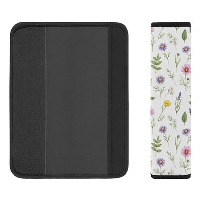 2 Pack Watercolor Wildflowers Car Seat Belt Pad Universal Soft and Comfortable Harness Pads Strap for Adult Use, Most Cars, Easy Install (No Tool) - color: Pattern 436