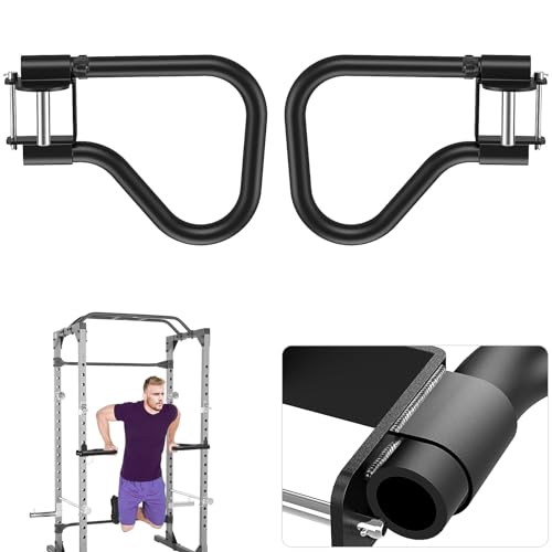 SELEWARE Dip Bar Attachment for Power Rack, 2 x 2 Tube, Multi Grip Handle | Fully Welded Steel Design, Stable Support for Dips, Pull Ups and Strength Training, Ideal for Home Gym Workouts - color: Dip Bar Attachment for 1" or 5/8" Hole of 3x3 inch Rack